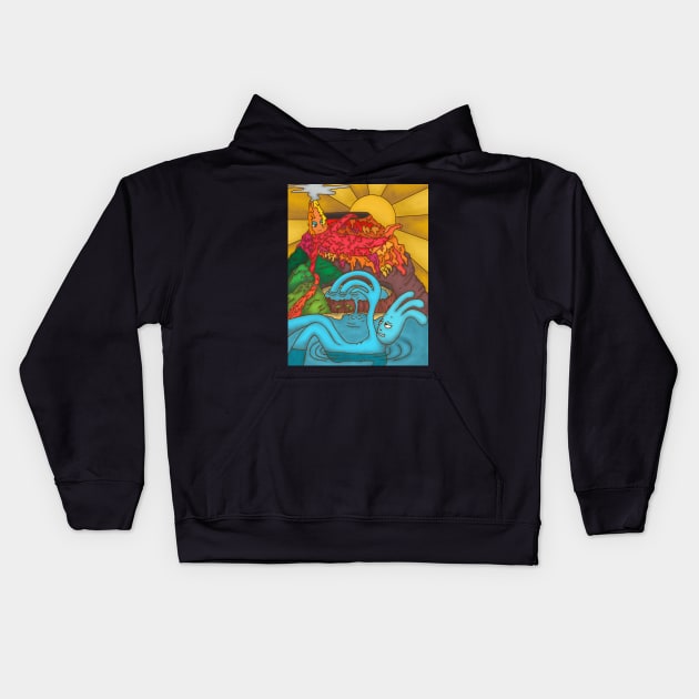 Lava and Water Kids Hoodie by Visual Intrigue